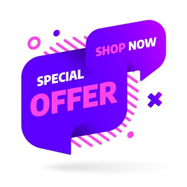 Satış afişi şablonu tasarımı. Özel fiyat. Vektör illüstrasyonu.