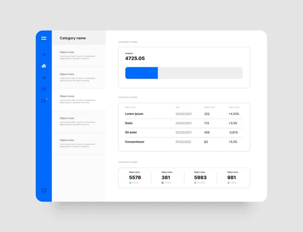 Pantallas Wireframes. Interfaz de usuario del tablero de instrumentos y diseño del kit UX. — Vector de stock