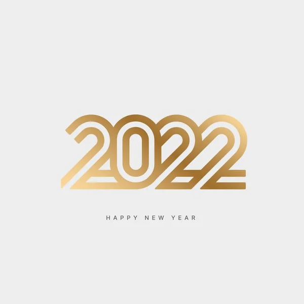 Gott nytt år 2022 och god jul. Vektorillustration. — Stock vektor