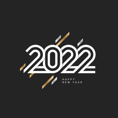 Mutlu yıllar 2022 ve mutlu Noeller. Vektör illüstrasyonu.