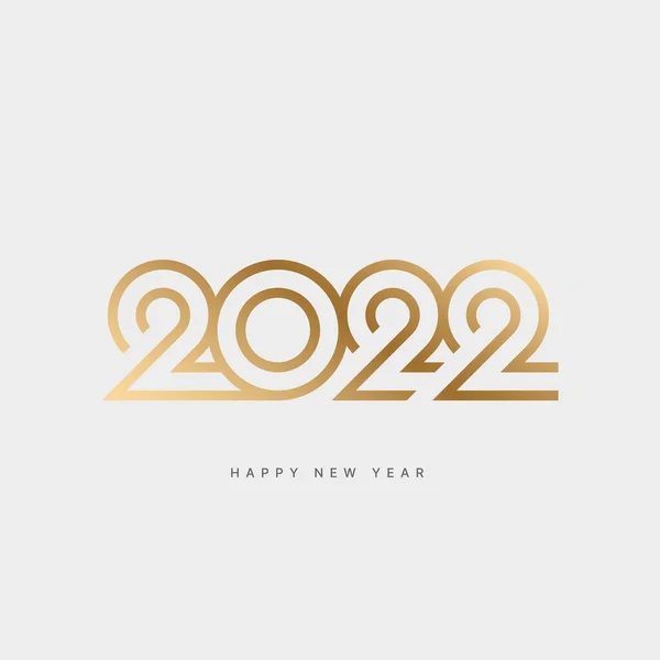 Gott nytt år 2022 och god jul. Vektorillustration. — Stock vektor