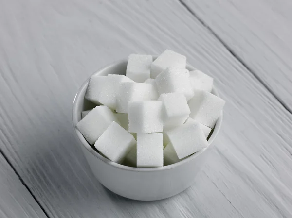 Mísa kostky cukru — Stock fotografie