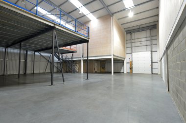 an empty warehouse unit clipart