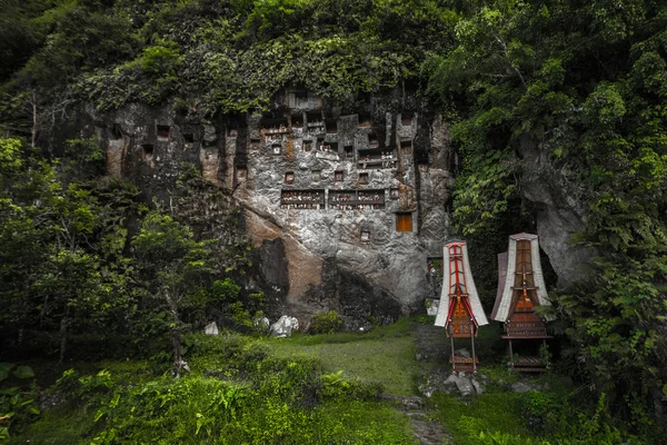 Il cimitero tradizionale di Tana Toraja — Foto Stock