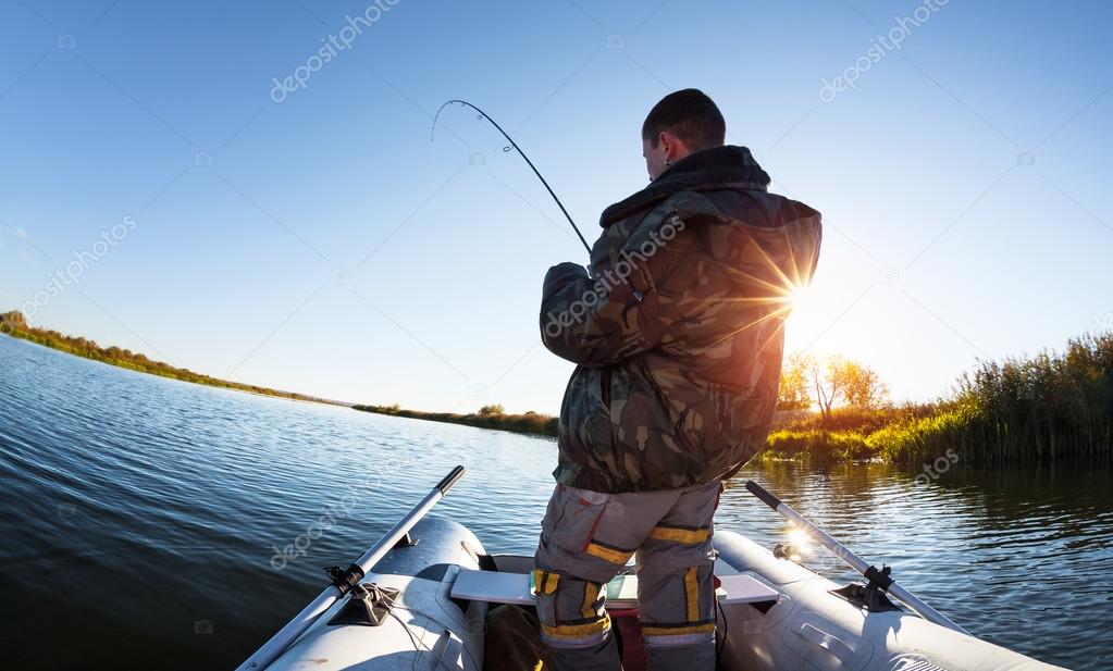 Man fishing from the boat