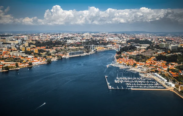 Stad Porto Uitzicht vanuit de lucht — Stockfoto