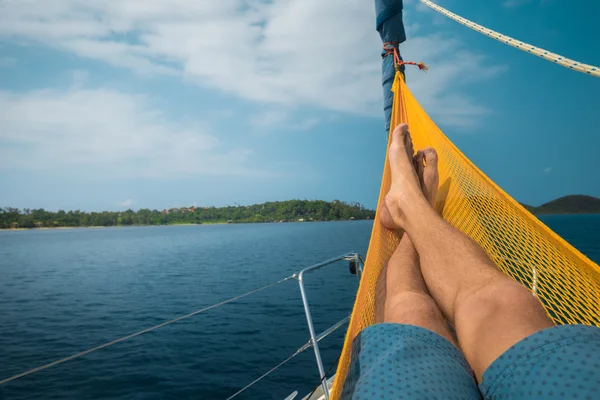 Relax on the boat — Stock Photo, Image