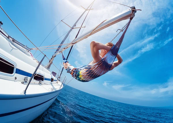 Ontspannen op de boot — Stockfoto