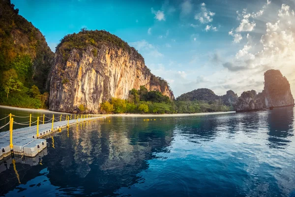 Plastic bridge in the harbour — Stock Photo, Image