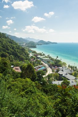 Yol boyunca bir sahil şeridi