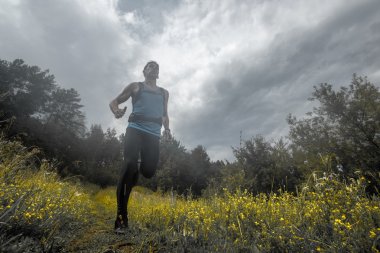 Trail running athlete