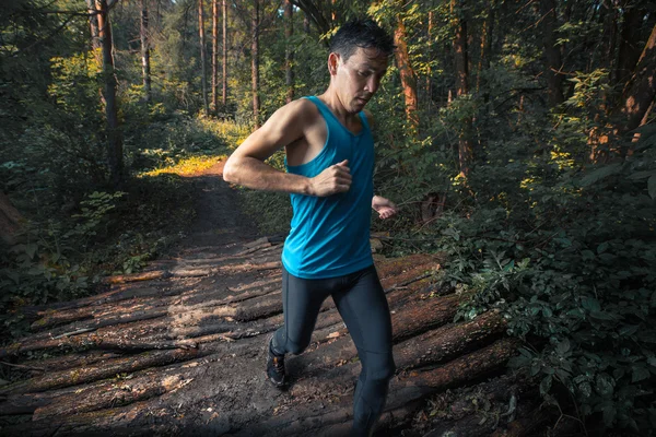 Atleta di trail running — Foto Stock
