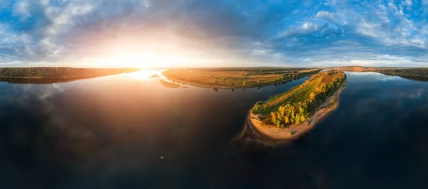 Воздушная панорама реки Кама — стоковое фото