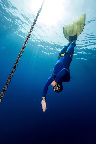 Volný potápěč — Stock fotografie