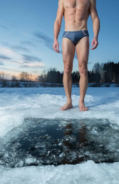 Ice hole — Stock Photo, Image