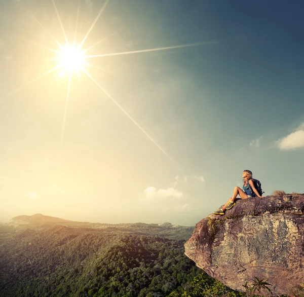 Hiker lady — Stockfoto