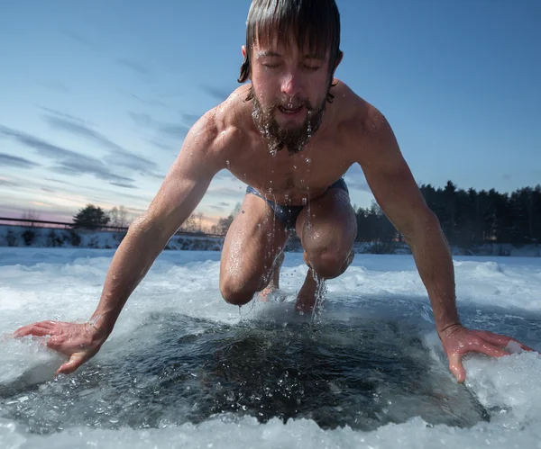 Bevroren man — Stockfoto