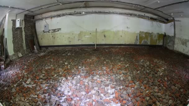 Intérieur du bâtiment en reconstruction 