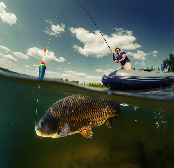 Split shot of the fisherman — Stock Image Split shot of the fisherman Stock Picture