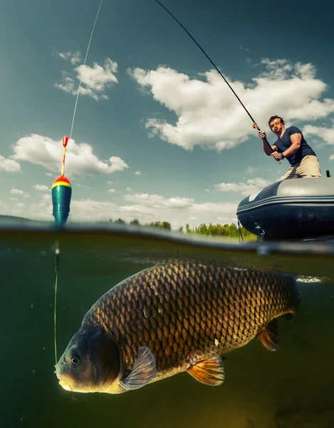 Split shot of the fisherman — Stock Image Split shot of the fisherman Stock Image