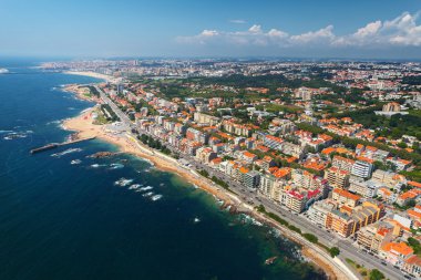 Porto city aerial view clipart