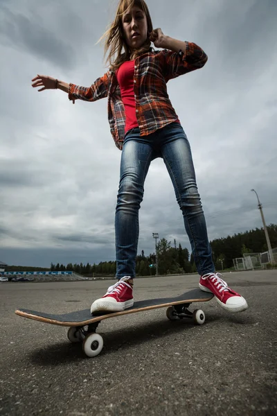 Lady patinadora — Foto de Stock