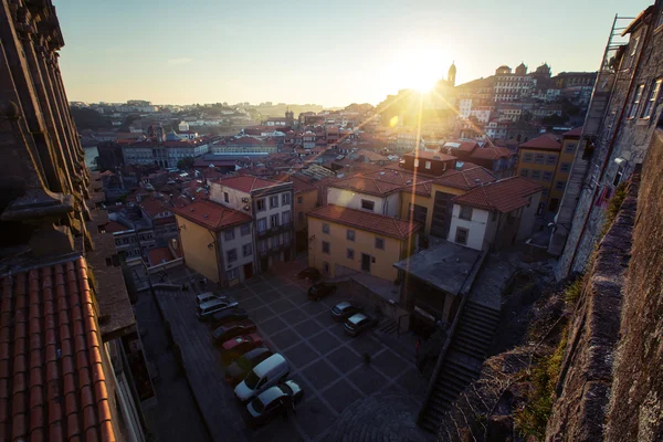 Porto şehir, gün batımı — Stok fotoğraf
