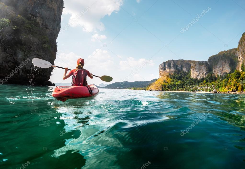 Lady with kayak