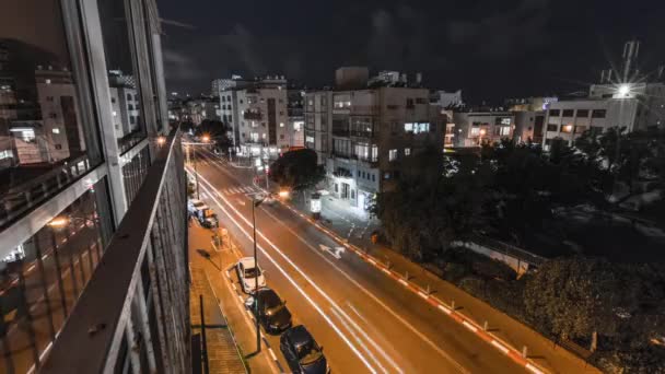 Tempo di inclinazione da notte a giorno. Tel Aviv — Video Stock