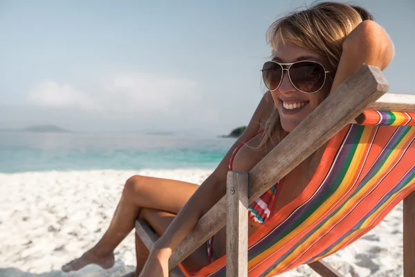 Lady on the resort — Stock Photo, Image