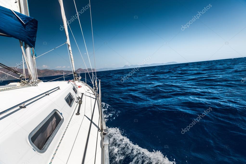 Boat sailing in the sea