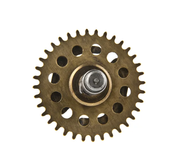 Steel cogwheel from a clock — Stock Photo, Image