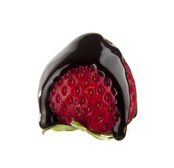 Sweet strawberry in a chocolate — Stock Photo, Image