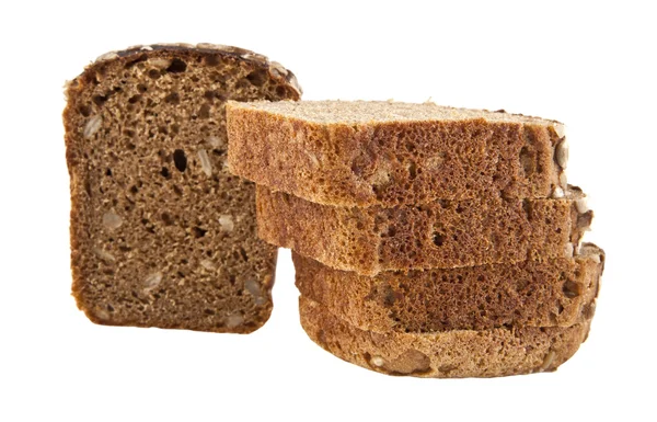 Skivat bröd med solrosfrön — Stockfoto