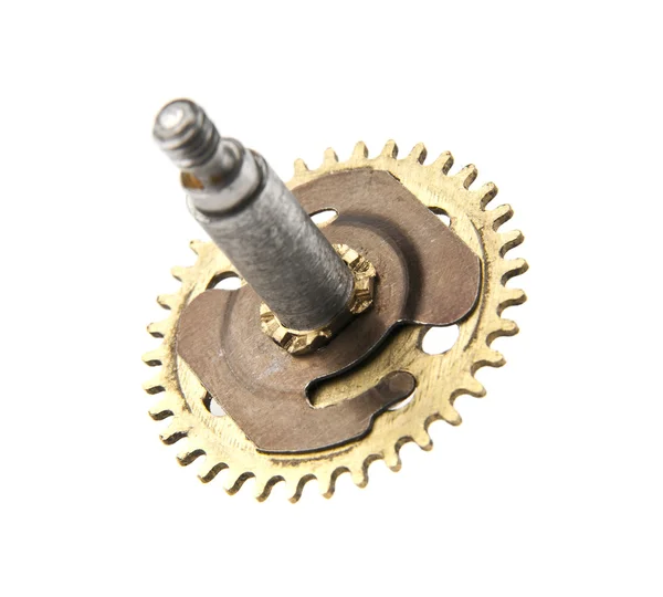 Steel cogwheel from a clock — Stock Photo, Image