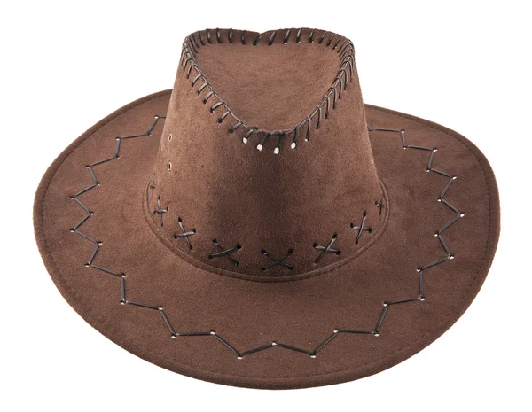 Cappello da cowboy in pelle marrone — Foto Stock