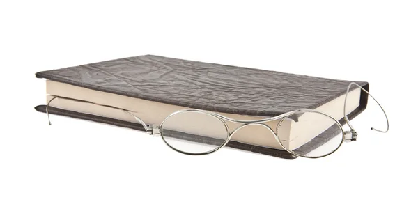 Book and vintage glasses — Stock Photo, Image