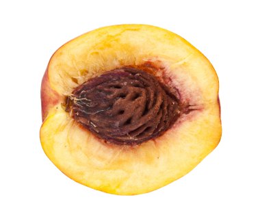 şeftaliler beyaz arka planda izole edilmiş