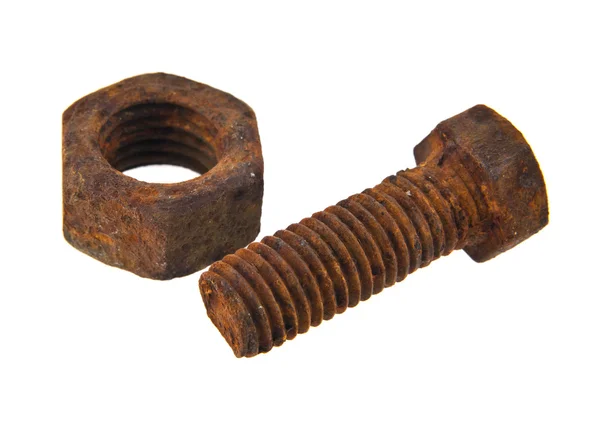 旧的铁锈色螺丝螺栓 — 图库照片