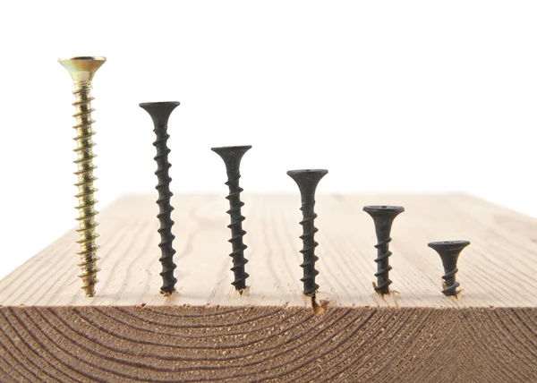 Tornillos aislados sobre fondo blanco — Foto de Stock