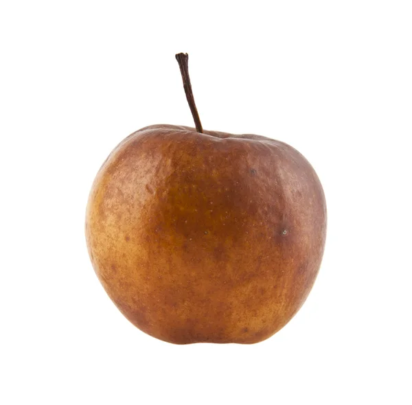 Червь едят яблоко изолированы на белом фоне — стоковое фото