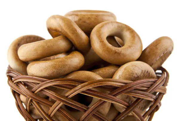 Bagels se aíslan sobre un fondo blanco — Foto de Stock