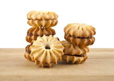 beyaz arkaplanda izole edilmiş çerez