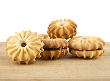 beyaz arkaplanda izole edilmiş çerez