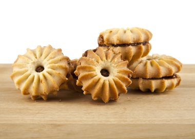 beyaz arkaplanda izole edilmiş çerez