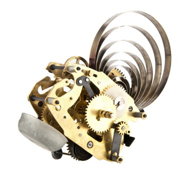 Beyaz bir arka plan üzerinde Clockwork yalıtım