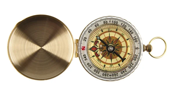 Kompass isolerad på vit bakgrund — Stockfoto