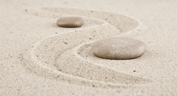 Taş ve kum için meditasyon ve gevşeme için arka plan — Stok fotoğraf