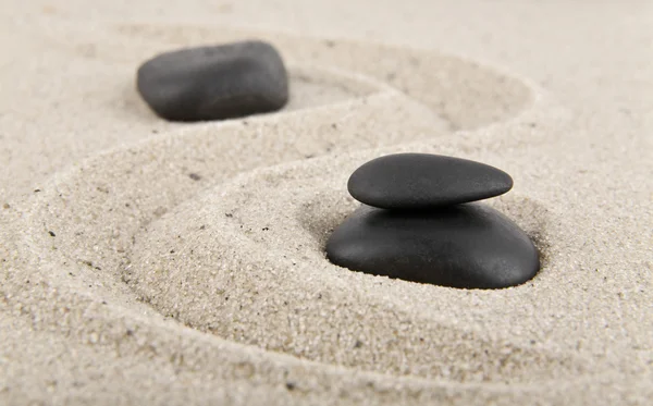 Fundo com pedras e areia para meditação e relaxamento para — Fotografia de Stock