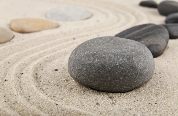 Background with stones and sand for meditation and relaxation to — Stock Photo, Image